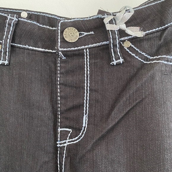 Red Rivet Black Bootified Stretch Pull On “Jean” Leggings Size M New With Tag - Picture 4 of 10